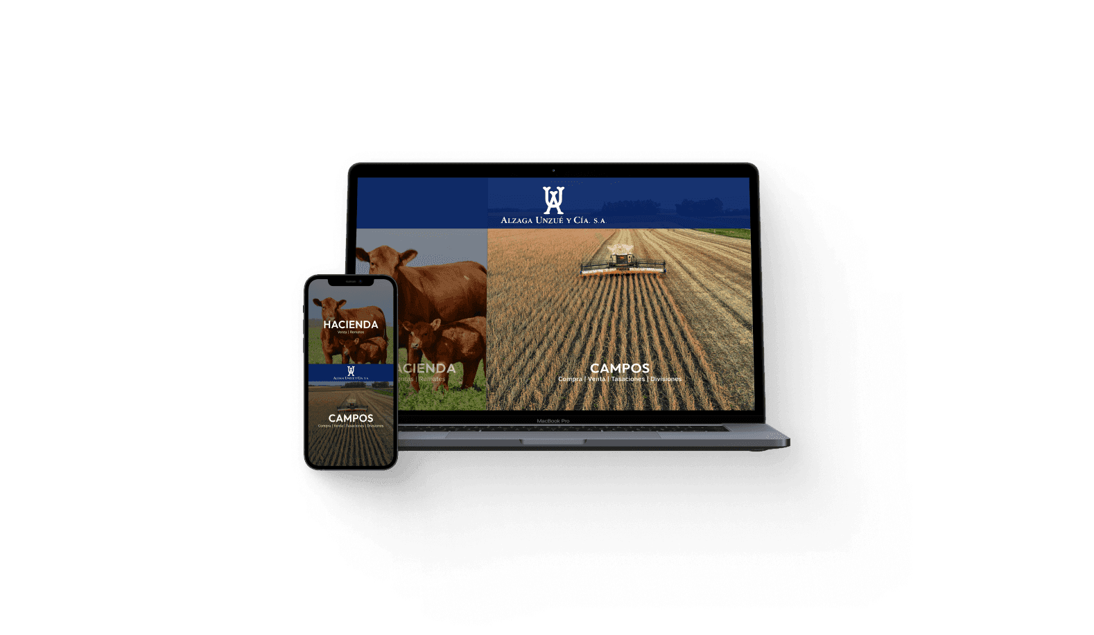 Alzaga Unzué platform mockup